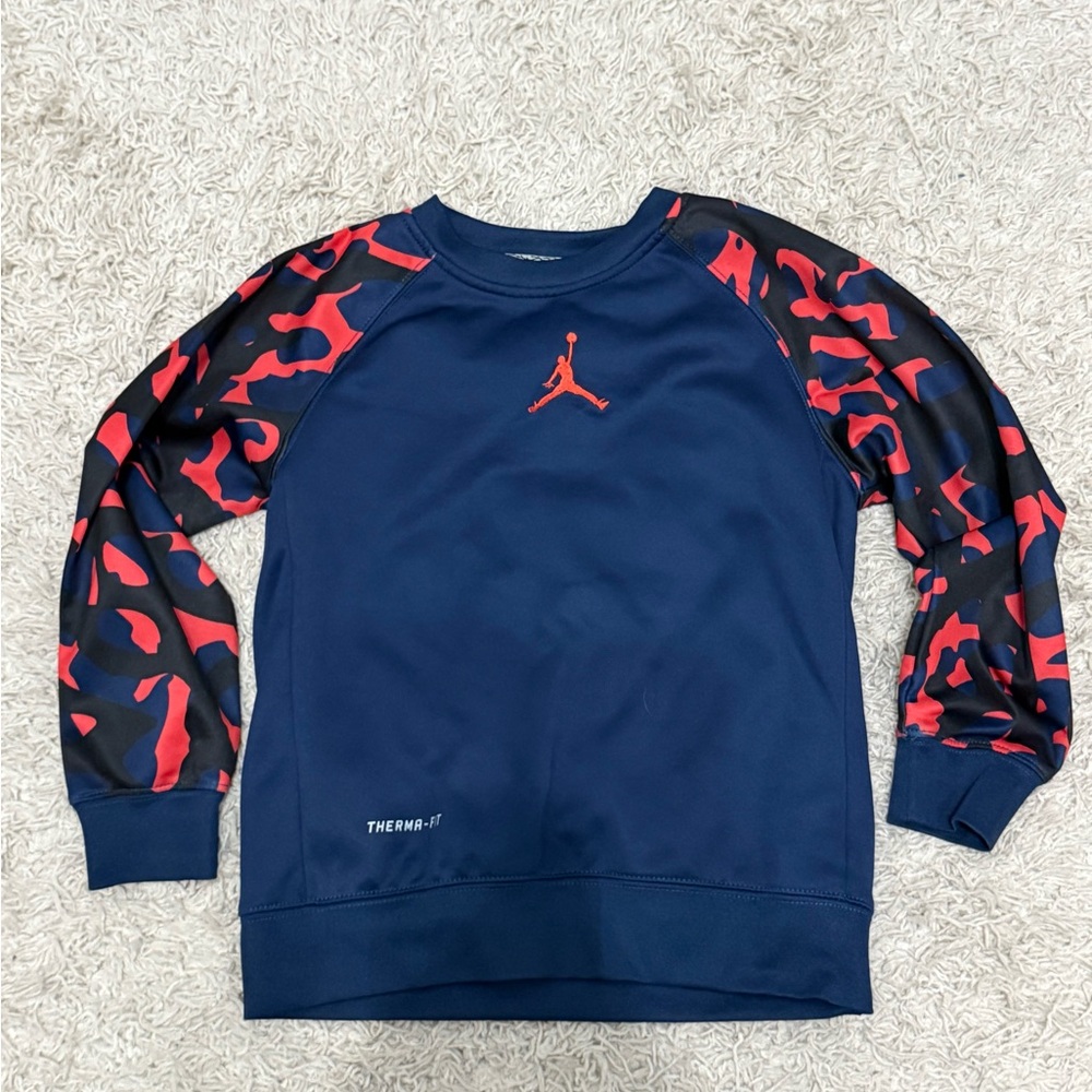 Jordan Navy and Red Crew Sweatshirt